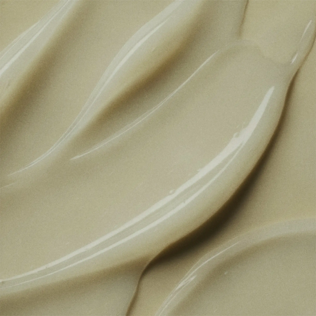 Close-up of beige cream with a smooth texture