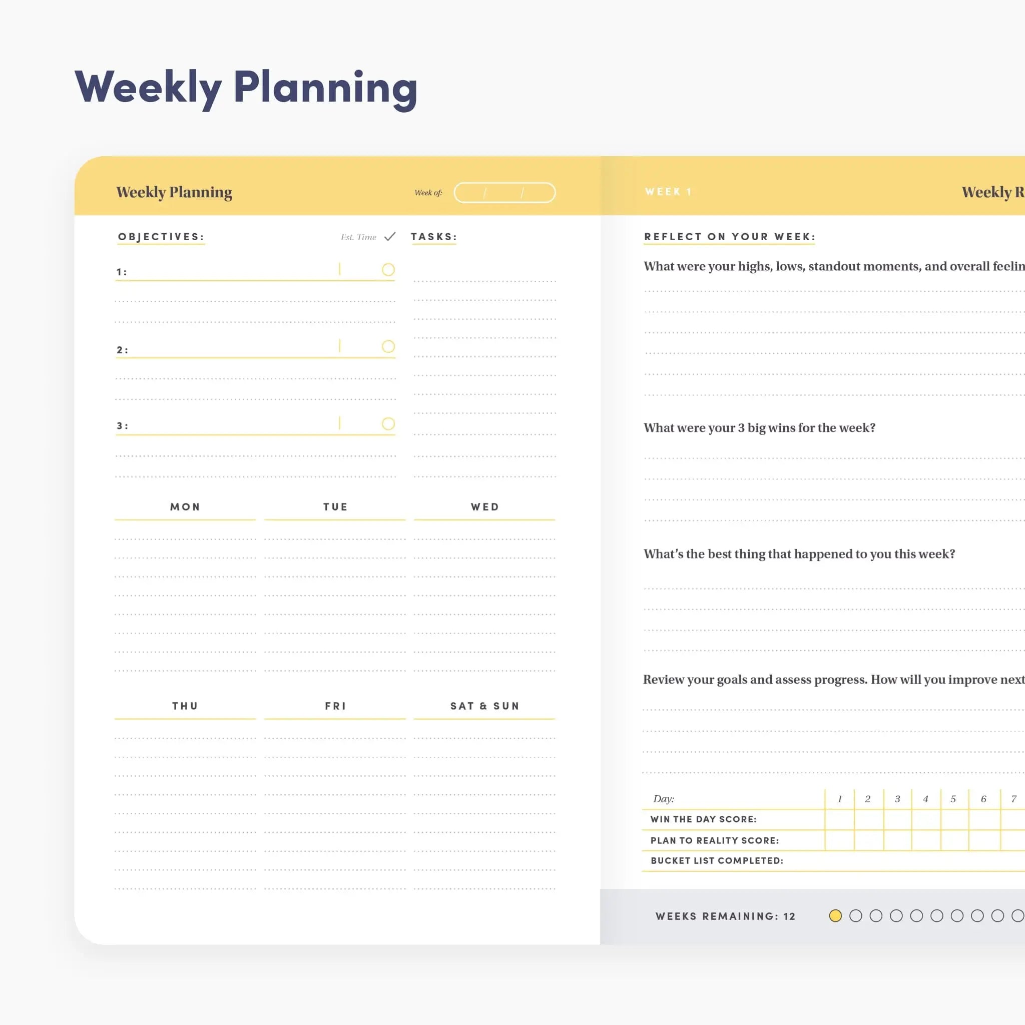 BestSelf Co. Self Journal – 13-Week Goal & Planning