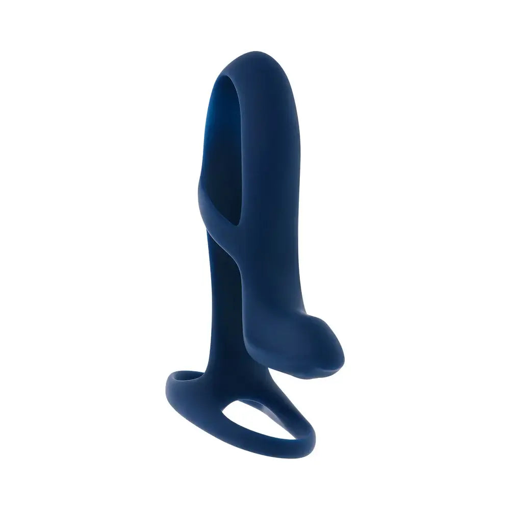 Big Time Vibrating Sheath with Remote - Navy - Vibrator