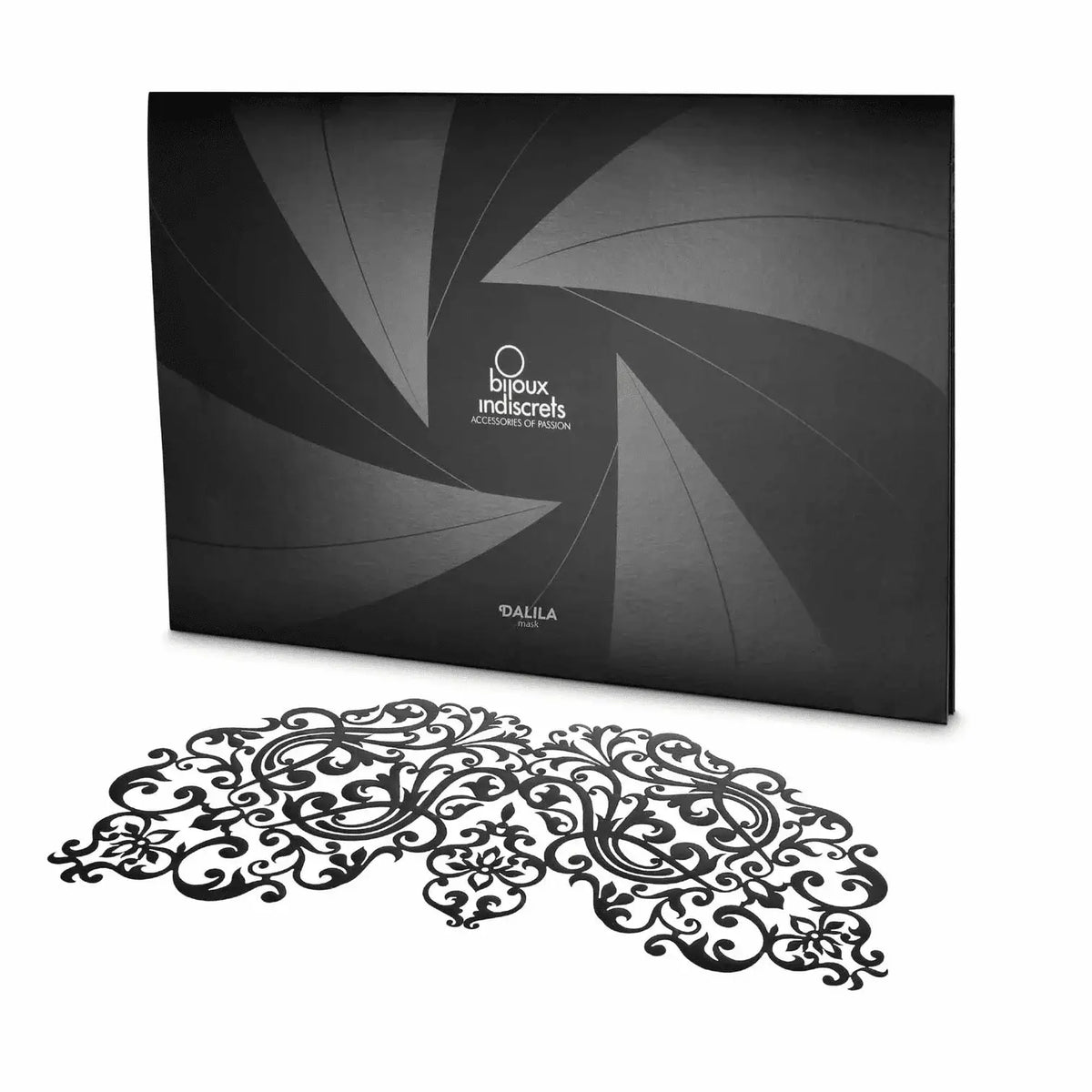 Bijoux Indiscrets Dalila Decal Mask - Reusable Adhesive Face Black