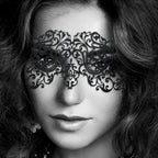 Bijoux Indiscrets Dalila Decal Mask - Reusable Adhesive Face Black
