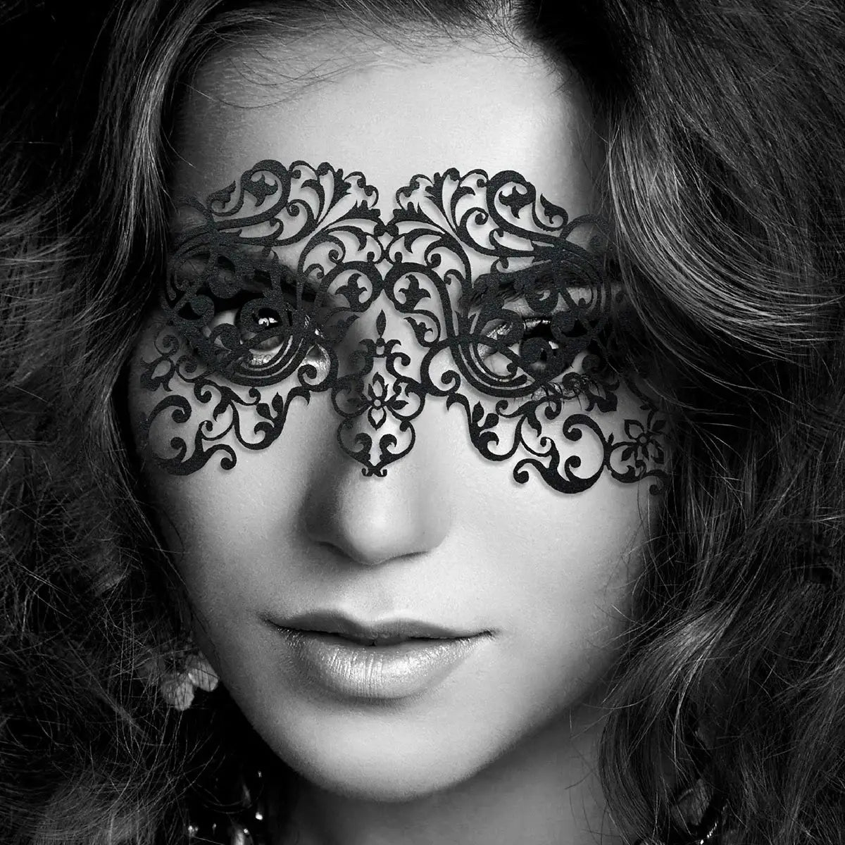 Bijoux Indiscrets Dalila Decal Mask - Reusable Adhesive Face Black
