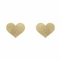 Bijoux Indiscrets Flash Gold Heart Pasties - Reusable Glitter Nipple Covers