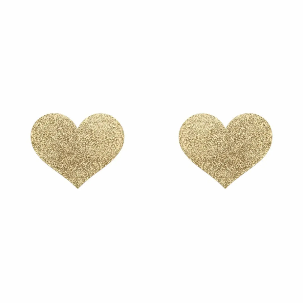 Bijoux Indiscrets Flash Gold Heart Pasties - Reusable Glitter Nipple Covers