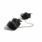 Bijoux Indiscrets Frou Satin Cuffs - Romantic Organza Wrist Restraints Black