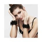 Frou Romantic Satin Organza Handcuffs Subtly - Black - Restraints