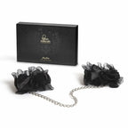 Bijoux Indiscrets Frou Satin Cuffs - Romantic Organza Wrist Restraints Black