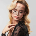 Bijoux Indiscrets Louise Decal Mask - Reusable Adhesive Face Black