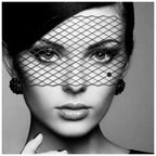 Bijoux Indiscrets Louise Decal Mask - Reusable Adhesive Face Black