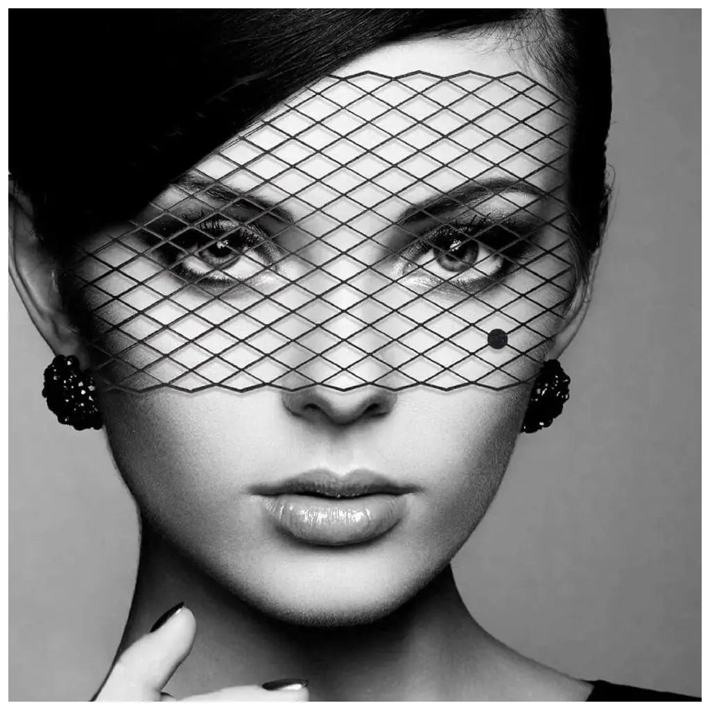 Bijoux Indiscrets Louise Decal Mask - Reusable Adhesive Face Black