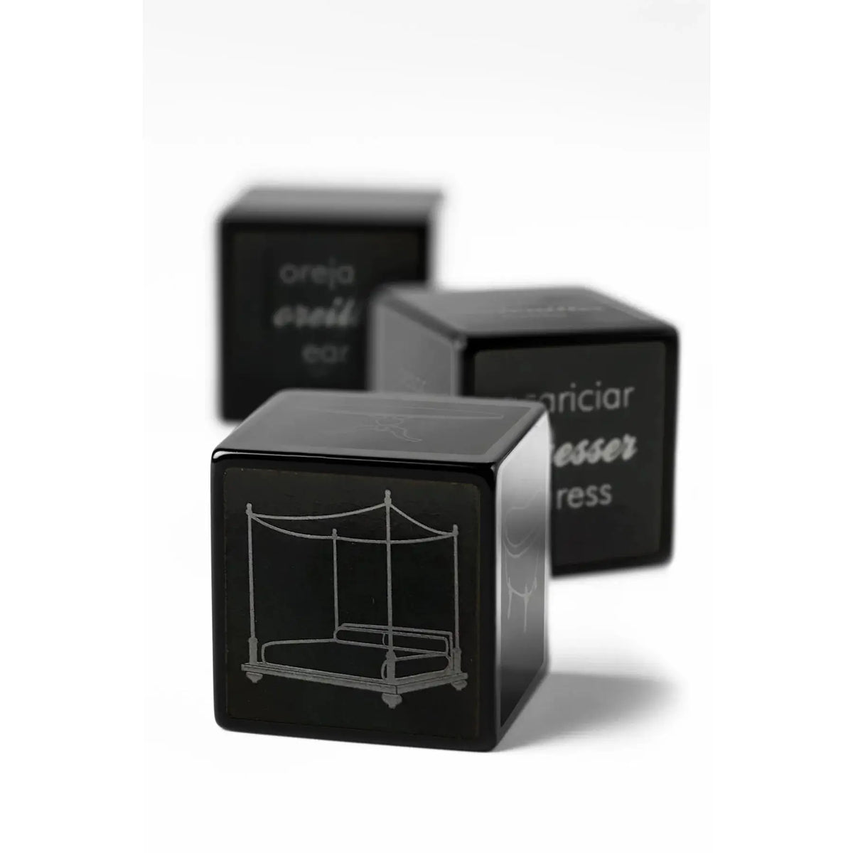 Bijoux Indiscrets Lucky Love Dice - Customizable Couples Intimacy Game Black