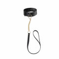 Bijoux Indiscrets Maze Choker with Leash - Vegan Leather Collar & Restraint Black