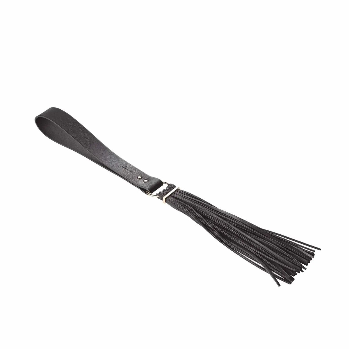 Bijoux Indiscrets Maze Tassel Flogger - Vegan Leather BDSM Impact Play Whip Black