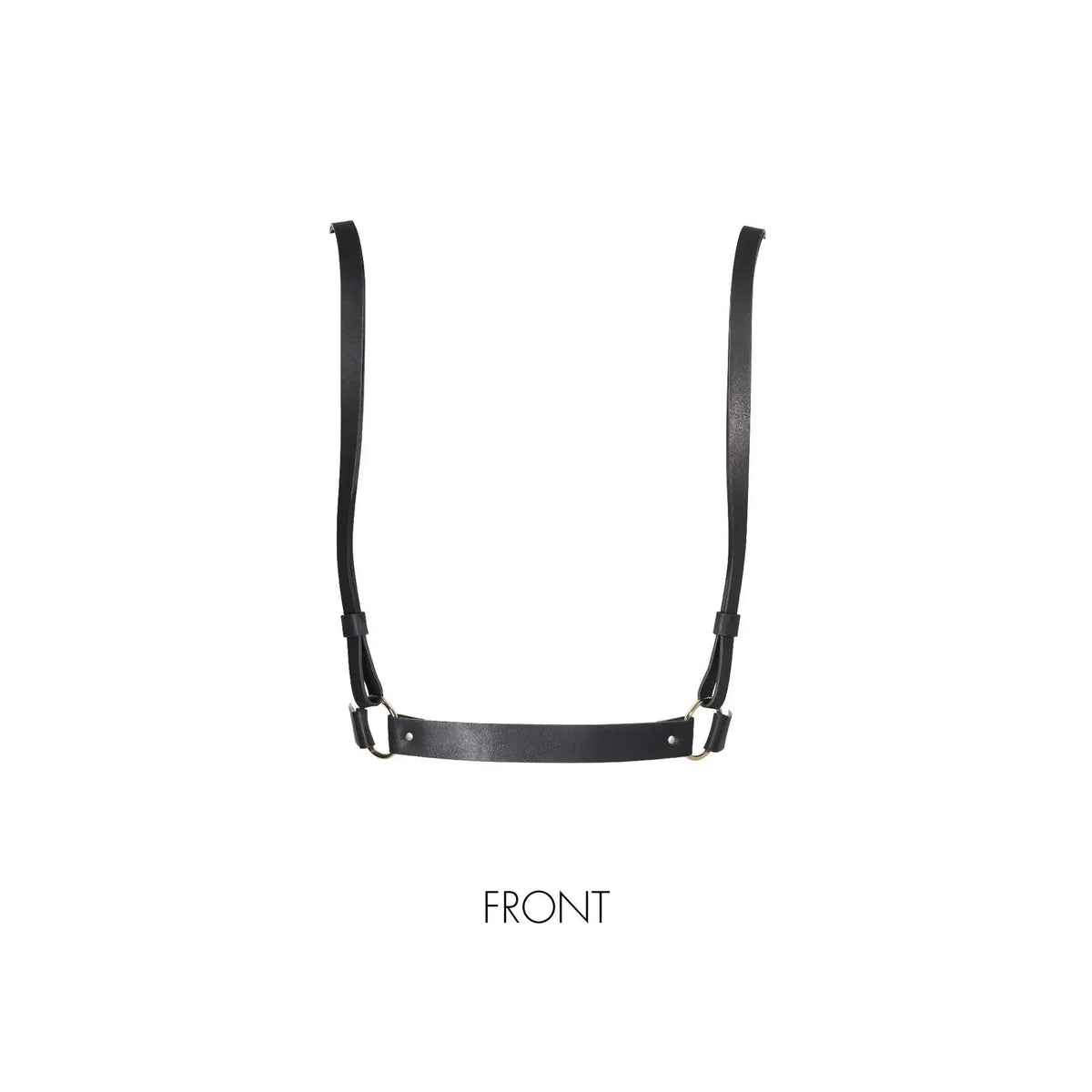 Bijoux Indiscrets Maze X-Harness - Vegan Leather BDSM Body Harness Black
