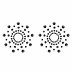 Bijoux Indiscrets Mimi Rhinestone Pasties - Black Circle Nipple Covers