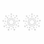 Bijoux Indiscrets Mimi Rhinestone Pasties - Pearl Circle Nipple Covers Silver