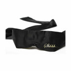 Bijoux Indiscrets Shhh Satin Blindfold - Deluxe 77’’ Sensory Deprivation Mask Black