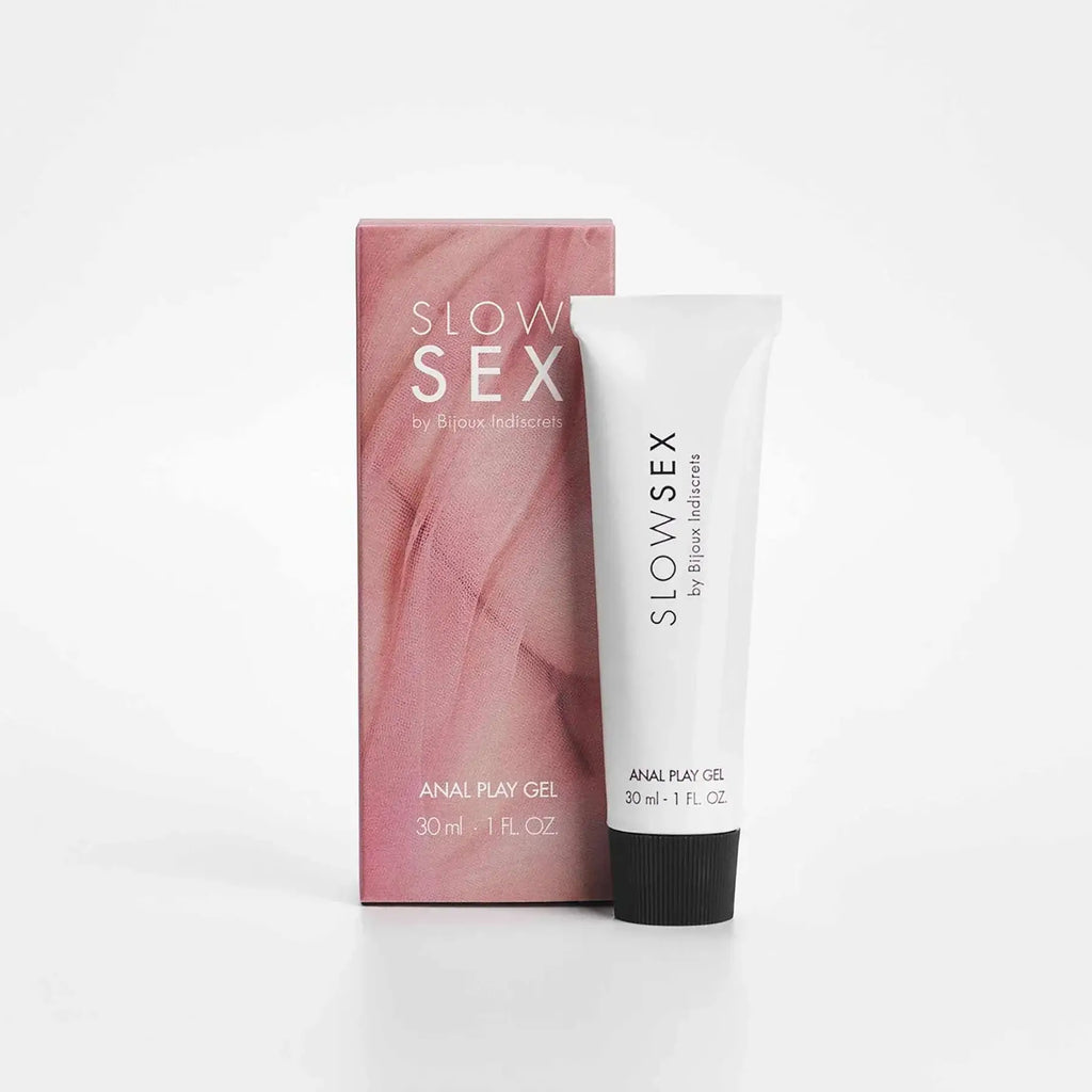 Bijoux Indiscrets Slow Sex Anal Play Gel - Water-Based Lubricant with Aloe & Chamomile 1 fl. oz.