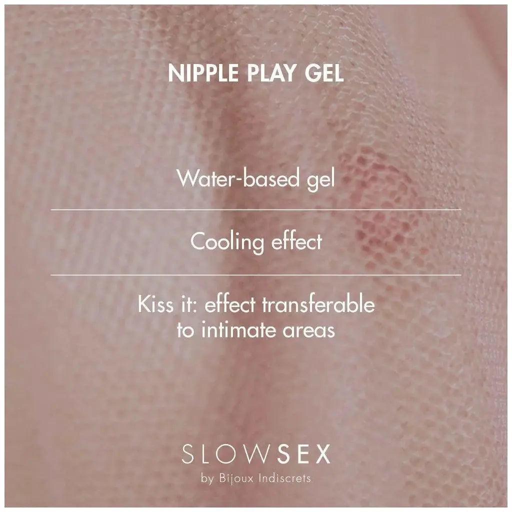 Bijoux Indiscrets Slow Sex Nipple Play Gel - Cooling Stimulant with Rollerball 0.34 fl. oz.