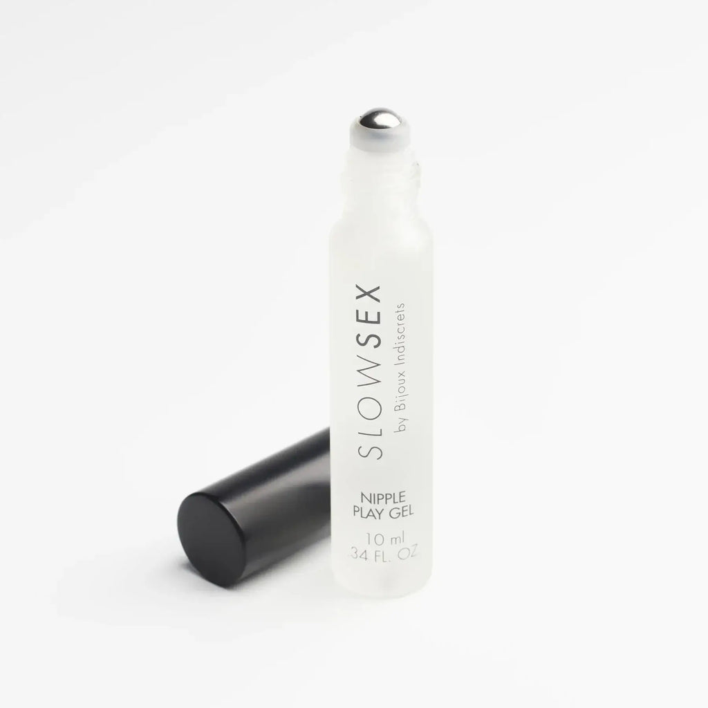Bijoux Indiscrets Slow Sex Nipple Play Gel - Cooling Stimulant with Rollerball 0.34 fl. oz.