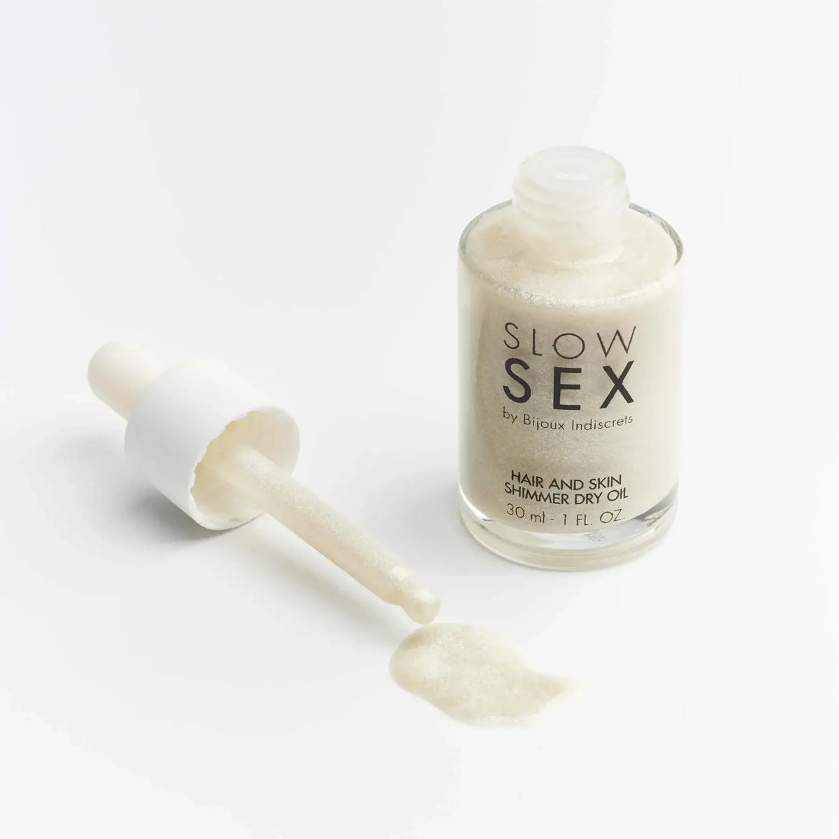 Bijoux Indiscrets Slow Sex Shimmer Dry Oil - Coconut Body & Hair 1 fl. oz.