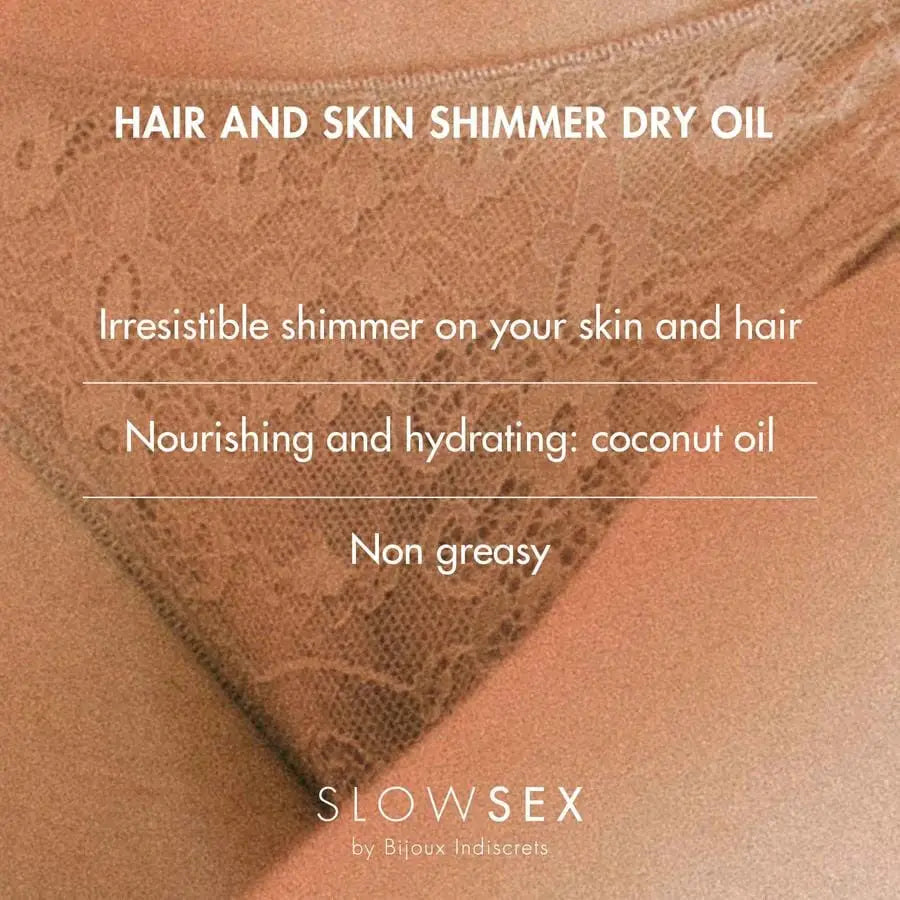 Bijoux Indiscrets Slow Sex Hair & Skin Shimmer Dry Oil - Rolik®