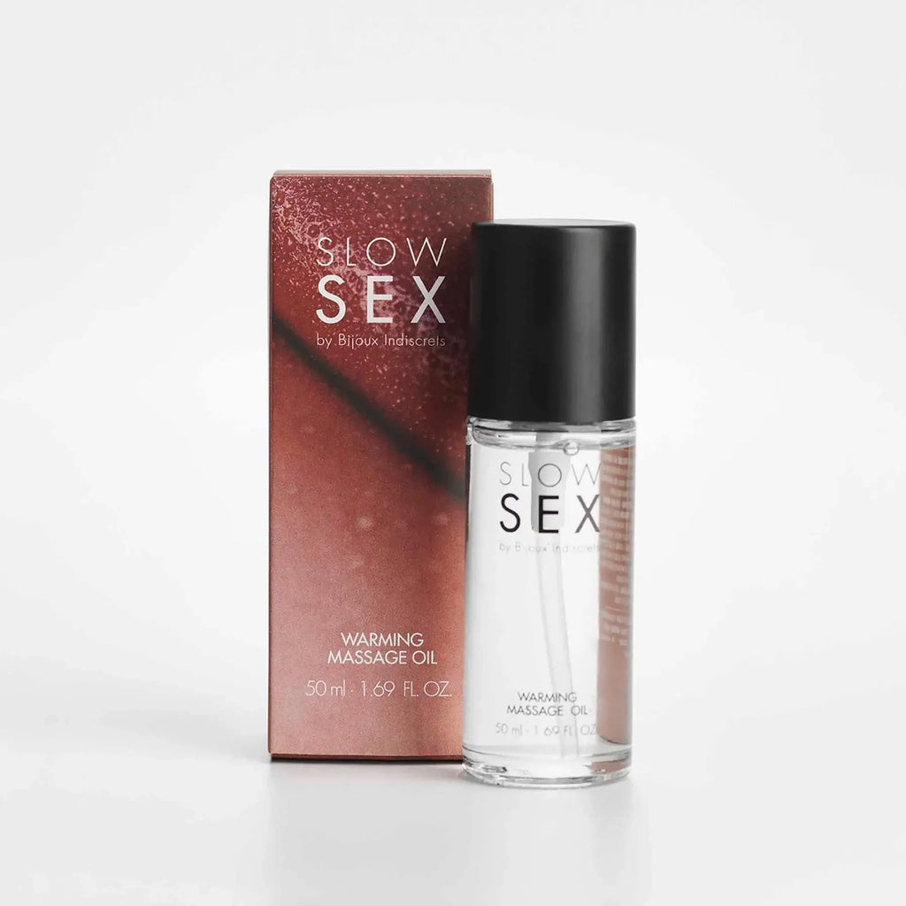 Bijoux Indiscrets Slow Sex Warming Massage Oil - Edible Intimate Lubricant 1.69 fl. oz.