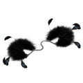 Bijoux Indiscrets Za Zu Feather Cuffs - Marabou Wrist Restraints with Chain Black
