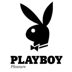 Black rabbit logo with bowtie, popular brand playboy pleasure design