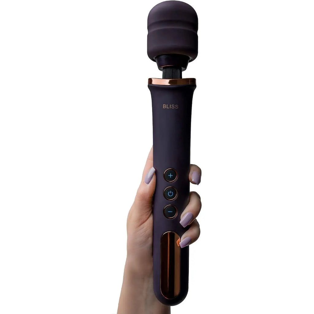 Bliss Innovations™ Innovations Rechargeable Wand Massager - 10 Modes 5 Speeds Vibrator Black