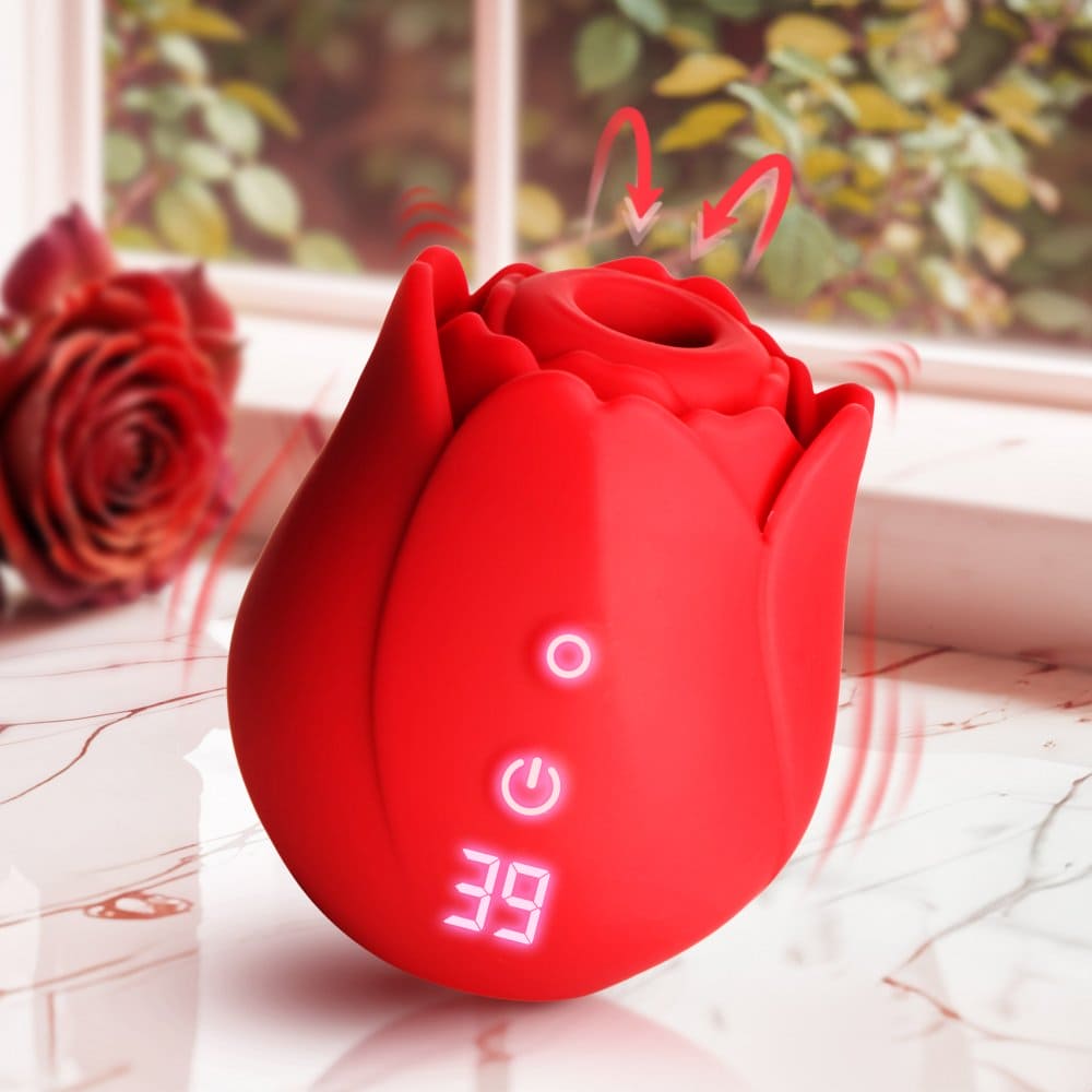 Bloomgasm™ Cyber Rose Sucking &amp; Vibrating Digital Clitoral Stimulator - Rolik®