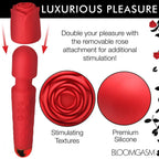 Bloomgasm™ Deluxe Silicone Rose Wand Vibrator - Rolik®