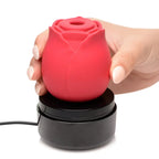 Bloomgasm™ Enchanted Rose Clit Stimulator with Display Case - Red - Vibrator