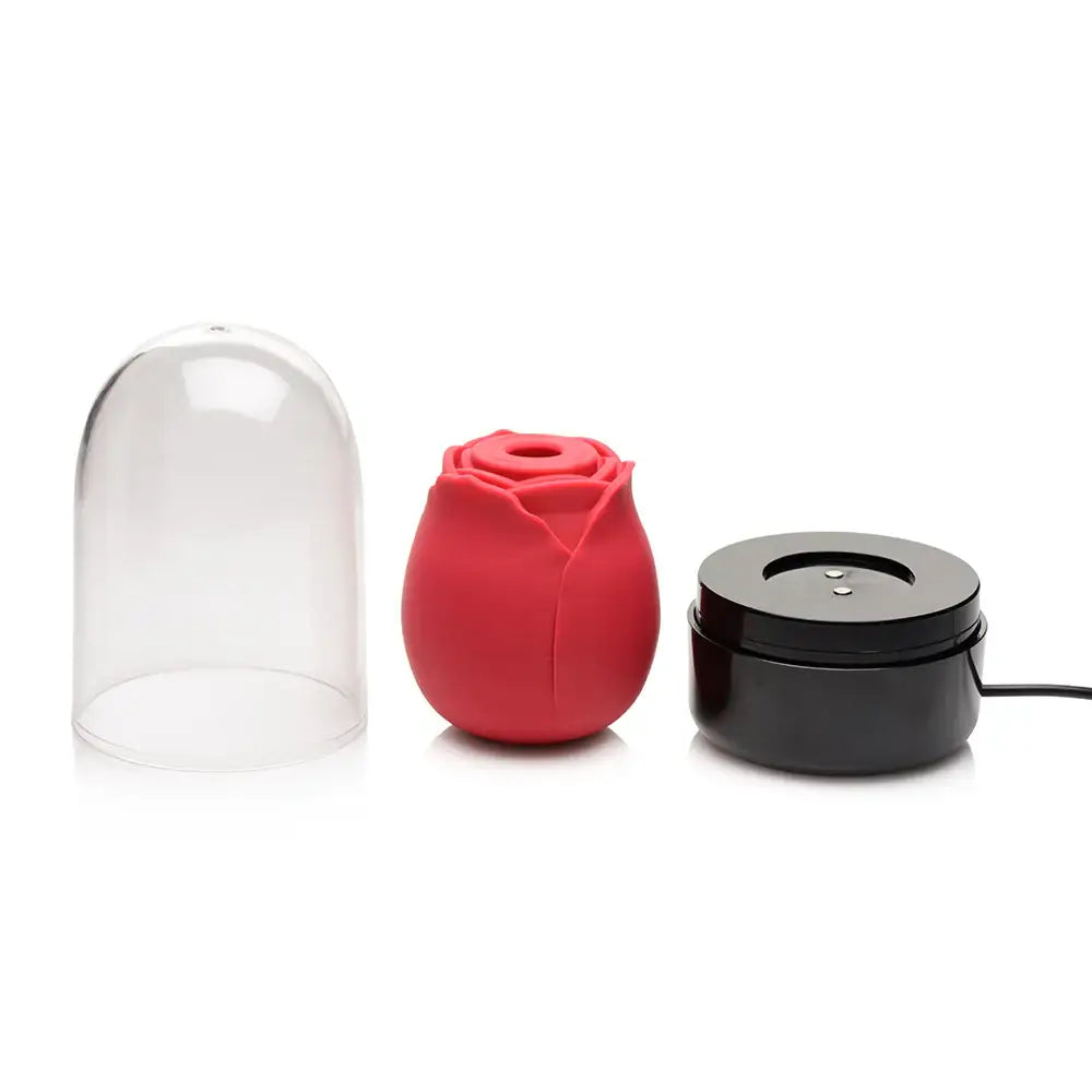 Bloomgasm™ Enchanted Rose Clit Stimulator with Display Case - Red - Vibrator