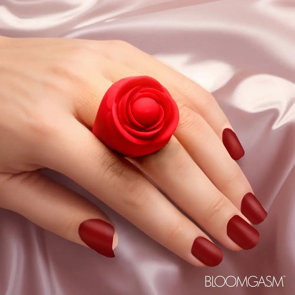 Red Bloomgasm™ Rose Ring Finger Vibrator