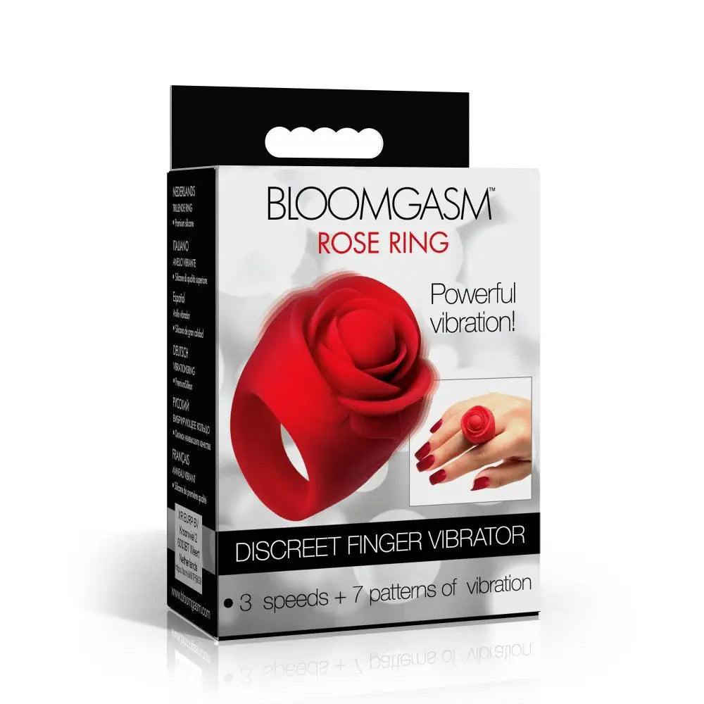 Red Bloomgasm™ Rose Ring Finger Vibrator