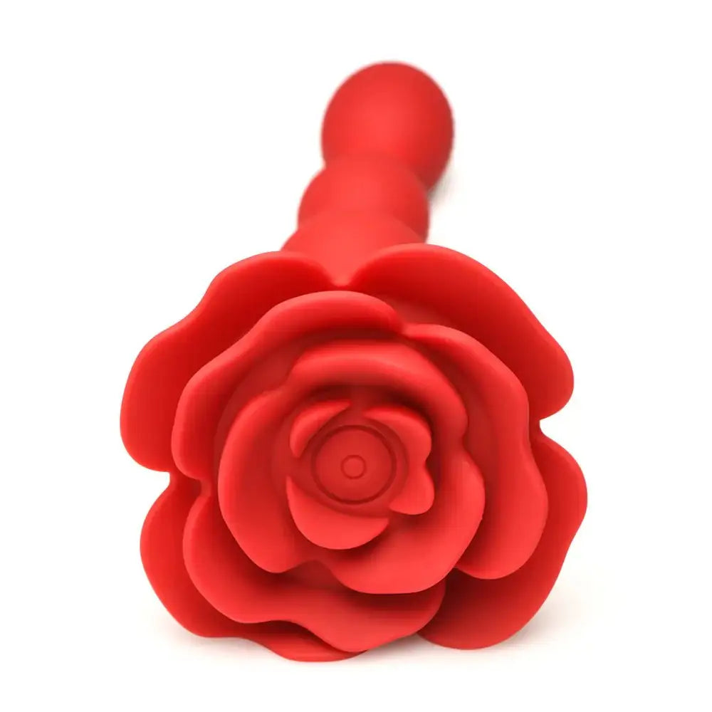 Bloomgasm™ Rose Twirl 10X Vibrating & Rotating Silicone Anal Beads - Rolik®