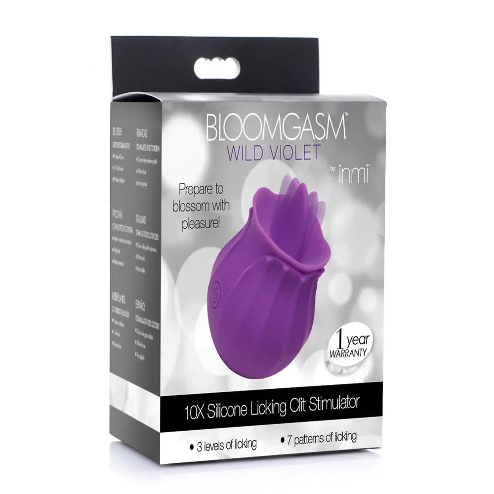 Bloomgasm™ Wild Violet Silicone Clit Licking Stimulator - Vibrator