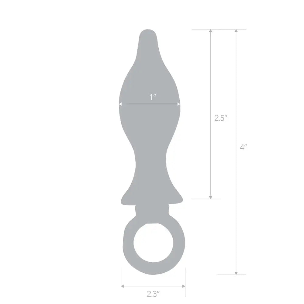 2.5" Stainless Steel Metal Tapered Butt Plug With Loop - Rolik®