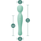 Blush Novelties® Amelia Dual-Ended Silicone Wand Vibrator Seafoam