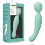 Blush Novelties® Amelia Dual-Ended Silicone Wand Vibrator Seafoam
