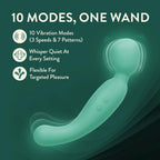 Blush Novelties® Amelia Dual-Ended Silicone Wand Vibrator Seafoam