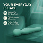 Blush Novelties® Amelia Dual-Ended Silicone Wand Vibrator Seafoam