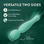 Blush Novelties® Amelia Dual-Ended Silicone Wand Vibrator Seafoam