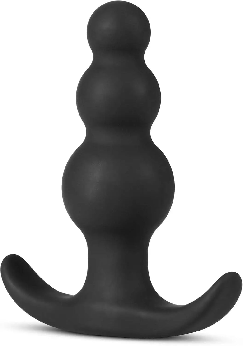 Blush Novelties® Anal Adventures Platinum Beaded Butt Plug - Popping Sensation | Anchor Base Black