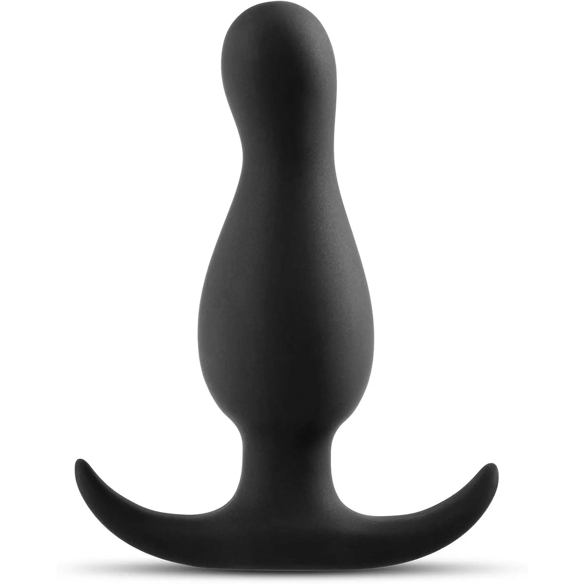 Blush Novelties® Anal Adventures Platinum Curve Butt Plug - Prostate Targeting | Anchor Base Black