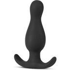 Blush Novelties® Anal Adventures Platinum Curve Butt Plug - Prostate Targeting | Anchor Base Black