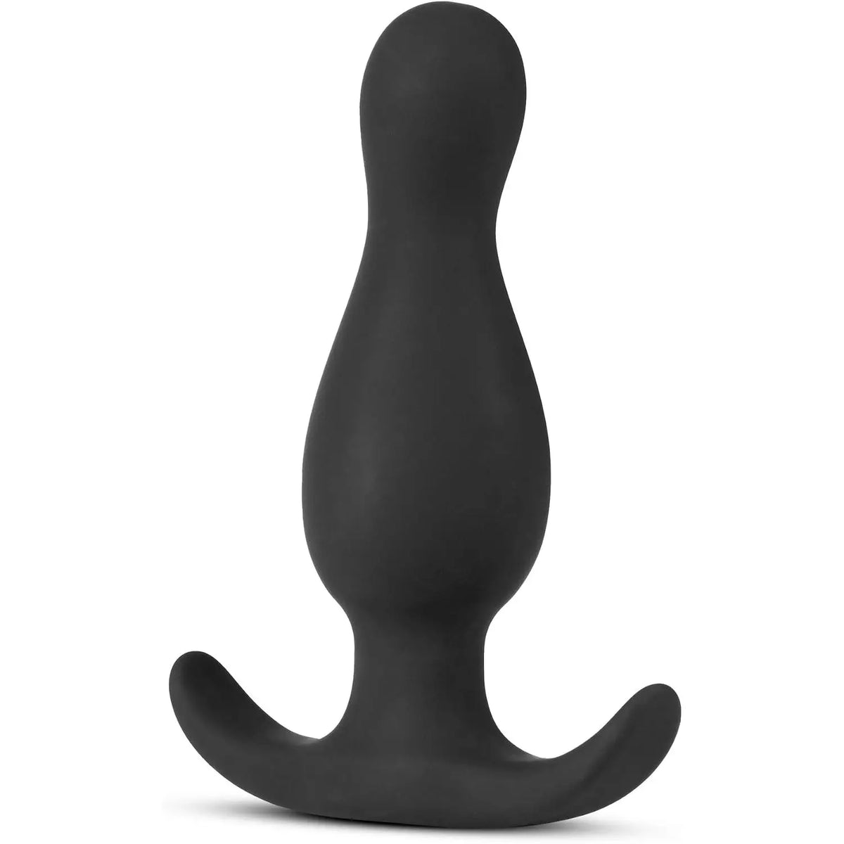 Blush Novelties® Anal Adventures Platinum Curve Butt Plug - Prostate Targeting | Anchor Base Black