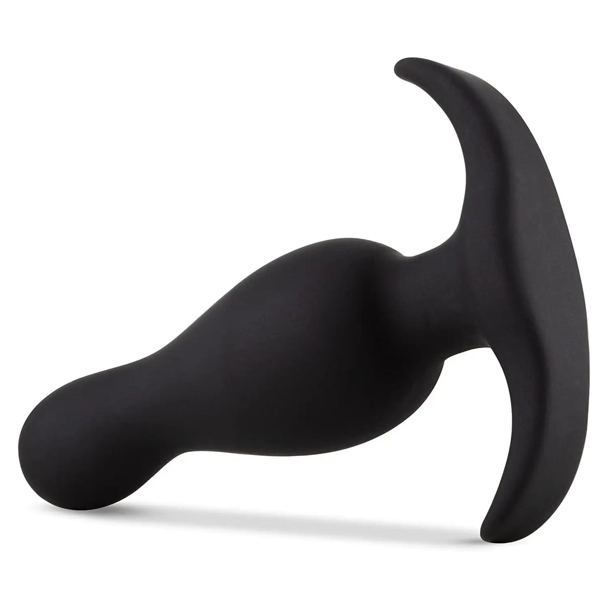 Blush Novelties® Anal Adventures Platinum Curve Butt Plug - Prostate Targeting | Anchor Base Black