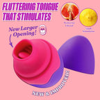 Blush Novelties® Aria Flutter Tongue Vibrator - Rechargeable Clitoral Stimulator with 7 Modes Purple